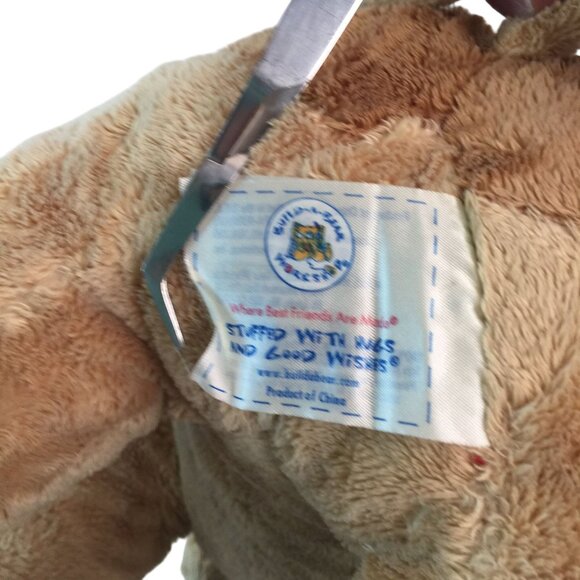 Build A Bear Puppy Dog Plush 13" Tan Eye Patch Asthma Allergy Friendly w/Collar - Picture 6 of 9